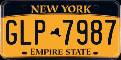 NY license plate GLP7987