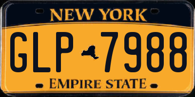 NY license plate GLP7988