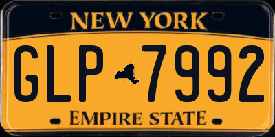 NY license plate GLP7992