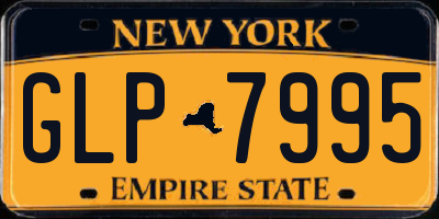 NY license plate GLP7995