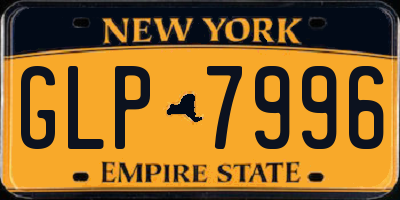 NY license plate GLP7996