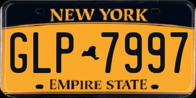 NY license plate GLP7997