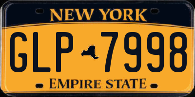 NY license plate GLP7998