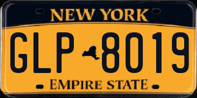 NY license plate GLP8019