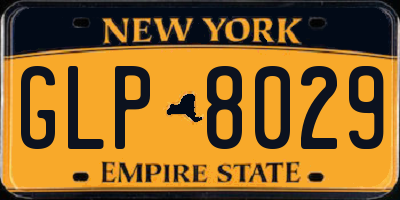 NY license plate GLP8029