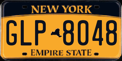 NY license plate GLP8048