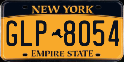 NY license plate GLP8054
