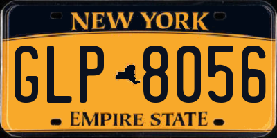 NY license plate GLP8056