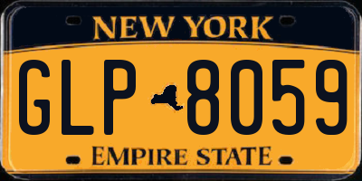 NY license plate GLP8059