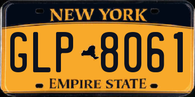 NY license plate GLP8061