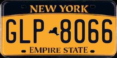 NY license plate GLP8066