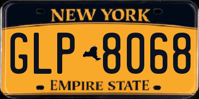 NY license plate GLP8068