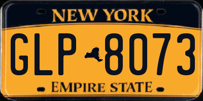 NY license plate GLP8073