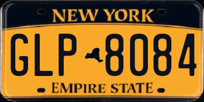 NY license plate GLP8084
