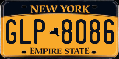 NY license plate GLP8086