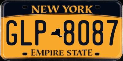 NY license plate GLP8087