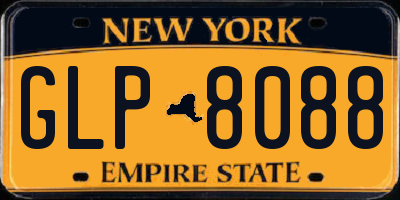 NY license plate GLP8088