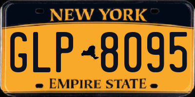 NY license plate GLP8095