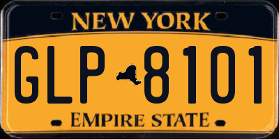 NY license plate GLP8101