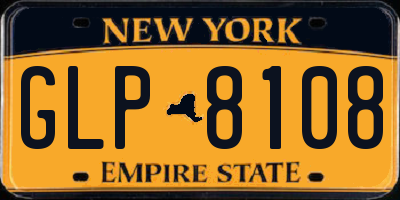 NY license plate GLP8108