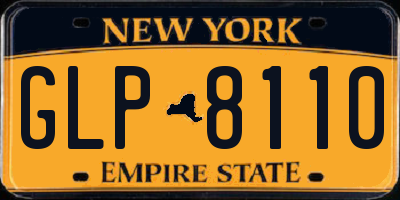 NY license plate GLP8110