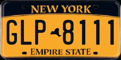 NY license plate GLP8111