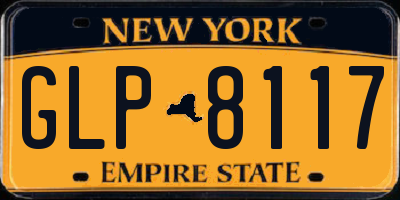 NY license plate GLP8117