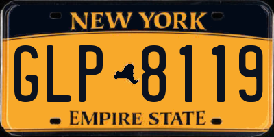 NY license plate GLP8119