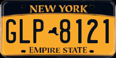 NY license plate GLP8121
