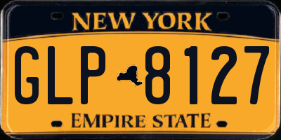 NY license plate GLP8127