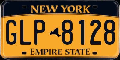 NY license plate GLP8128