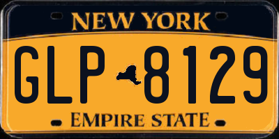 NY license plate GLP8129
