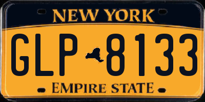 NY license plate GLP8133