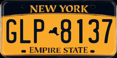 NY license plate GLP8137