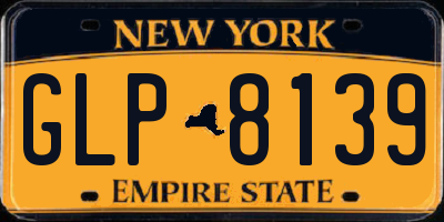 NY license plate GLP8139