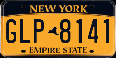 NY license plate GLP8141