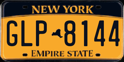 NY license plate GLP8144