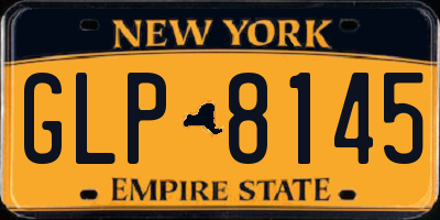 NY license plate GLP8145