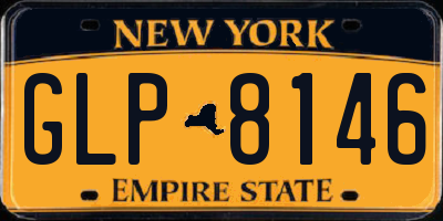 NY license plate GLP8146