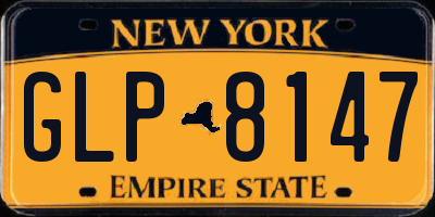 NY license plate GLP8147