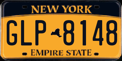 NY license plate GLP8148