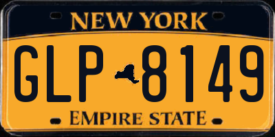 NY license plate GLP8149