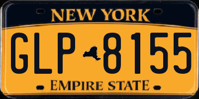 NY license plate GLP8155