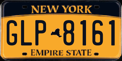 NY license plate GLP8161