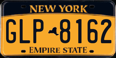 NY license plate GLP8162