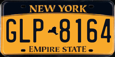 NY license plate GLP8164