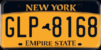 NY license plate GLP8168