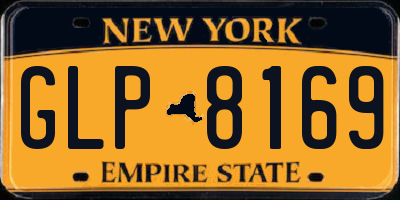 NY license plate GLP8169