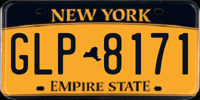 NY license plate GLP8171