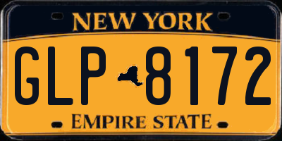 NY license plate GLP8172